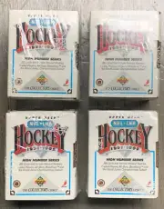 (4) 1991-92 Upper Deck High Series Hockey Hobby Sealed Factory Boxed Sets QTY