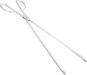 Heavy Duty Stainless Steel Firewood Tong Multi Purpose Grabber for Indoor Fireplaces BBQ Campfire and Outdoor Fire Pits Garbage Tong for Logs