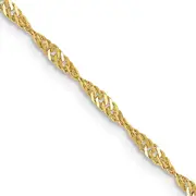 16 Inch 10K 1.7mm Singapore Chain