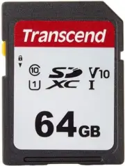 Transcend 64GB SD SDXC Class 10 UHS-1 V10 Memory Card for Nikon Cameras
