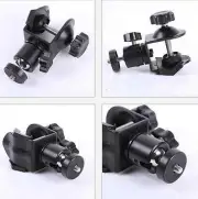 C U Clip Clamp + 1/4" Ball Head Bracket for Camera Flash Speedlite Photo Studio