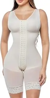 [CATHLEYA SCULPT] Post Surgery Faja Colombiana with Bra – Stage 1 Full Body Shapewear with Hooks, Straps & Zipper