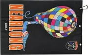 Golf Bag Towel,Microfiber Printing Hot Air Balloon Golf Club Towel - with Carabiner Clip, Portable Golfing Accessories for Outdoor Course Gym