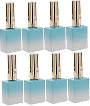 8pcs Glass Nail Polish Bottles with Brush Applicator Refillable Empty Fingernail Polish Vials for and Professional Application for Home Salon Use