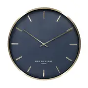 One Six Eight London AVALON 40cm Petrol Blue Silent Wall Clock