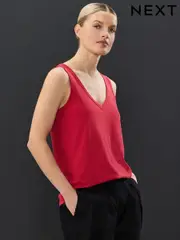 Red Modal Slouch Vest (AE0392) | $17