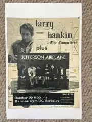 Larry Hankins Jefferson Airplane Harmon Gym Berkeley Poster 11 x 17 (102)