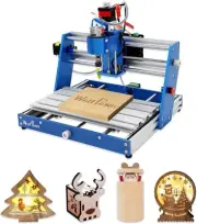 CNC Router Machine 3018 Blue All-Aluminum with Emergency-Stop 3 Axis Engraving