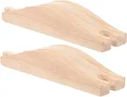 Wooden Train Track Model Replacement Parts Set for Assembled Railway Toys Slopes