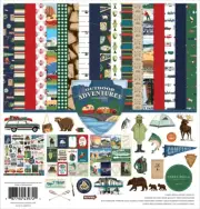 Carta Bella Paper OUTDOOR ADVENTURES 12x12 Scrapbook Cardstock Collection Kit