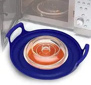 Microwave Cools Caddy with Handles, Dishes Bowl Holder for Microwave, Microwave Plate Tray, Hot Bowl Holder Microwave Tray Heat Resistant, Plate Carrier Accessories