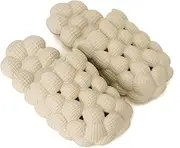 Bubble Slides for Women and Men, Massage Funny Lychee Golf Ball Slides with Decoration Charms, Non-slip Super Soft Spa Bubble Slippers for Indoor and Outdoor, Soft Pillow Stress Relief Slide