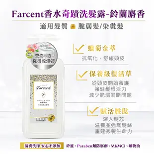 【Farcent香水】香水奇蹟洗髮露&香水奇蹟護髮素