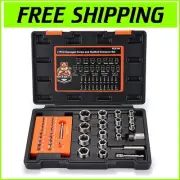 Comprehensive 41-Piece Stripped Screw Remover Kit with HSS Drill Bits & Adapters
