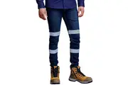 King Gee Mens Urban Coolmax Stretch Slim Taped Denim Work Jeans K53007 - Classic