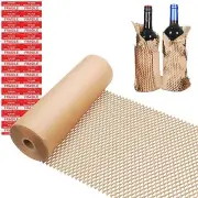 Honeycomb Packing Paper Wrap Shipping Moving Cushion Wrapping Roll, 12"x100'