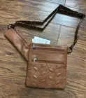 Lug Skipper Vegan Leather Crossbody Bag Leopard Strap NWT