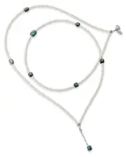 Samuel B. Silver Abalone Pearl Station Necklace
