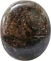 Amazing Gemstone Garnet Palm Stone - Pocket Massage Worry Stone for Natural Body Chakra Balancing, Reiki Healing and Crystal Grid