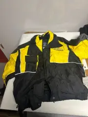 Ladies ICE RIDER MUSTANG JACKET Model# MJ6266 Size 16 BLACK/YELLOW/SILVER, NEW