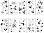 10X Temporary Tattoo Body Sticker Spider Fake Halloween Tattoo
