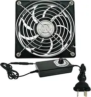 Ronyaoko 120mm Fan, Big Airflow 120mmx25mm Computer Fan,Variable Speed Controller, Strong Airflow AC 100V to 240V for Receiver LED Lights Amplifier DVR Playstation Component Cooling