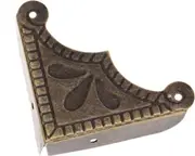 Furniture Corner Set of 12 - Metal Corner Protector - Furniture Corner Protector - for Crates, Boxes, Furniture, Shelves - Vintage Bronze Color - 39 x
