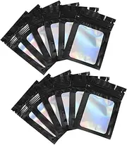 SOESFOUFU 100Pcs Sealing Bags for Jewelry Resealable Present Pouches Durable Foil Storage for Earring and Charm Organization