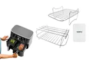 Air Fryer Rack Set Dual Basket Air Fryer Accessories for Ninja Double Basket Air Fryer DZ201 DZ401-Style 1