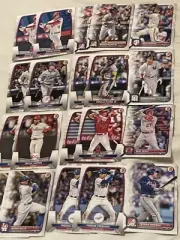 Shohei Ohtani Judge Ronald Acuna Bryce Harper Trout Baseball Card Lot Bowman