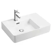 Petra Left-Hand Wall Basin, Gloss White
