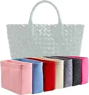 [Generic] Xoppia Bag Organizer compatible with Bottega Veneta Mini Cabat Bag. Felt Insert Liner for Women Handbag. (Beige, Style A: Exposure)