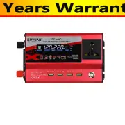 3000W Solar Power Inverter Input 12V/24V Output 220V + Flowing Light 4 USB Ports