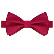 Boys' Bow Tie Satin Bowtie For Kids Boys Bows + Gift Box Apple Red