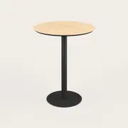Recess High Cafe Table | Round Bar Seat Table | Collaboration Desk, Maple / Black