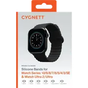 Cygnett Magnetic Band for Apple Watch 3/4/5/6/7/8/9/10/SE [42/44/45/46mm] Ultra 1-2 49mm (Black)