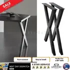 Table Legs Coffee Dining Table Leg Steel Industrial X-Shape Bench Desk 710mm x 2