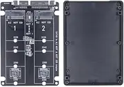 Dual M.2 to SATA3.0 Adapter M.2 SATA Protocol SSD Adapter 2 Port NGFF M.2 B Key to SATA 3.0 6Gbps M2 to SATA Converter