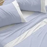 Burrito Blanco Duvet Cover Set, Cotton, 50% Polyester, Blue, Ancho de 120 cm