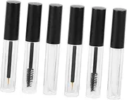 Ipetboom Frosted Black Cover Makeup Bottle Set Eyelash Brush Bottle Travel Containers for Cream Lash Kit