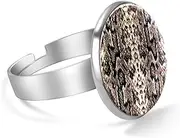 [FVQL] Adjustable Ring for Boys, Snake Skin Pattern