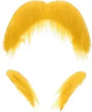 Vaguelly 1 Set Fake Beard Bristle Beard Costume Boar Novelty Hairy Beard Mustache Man Beard Color for Men Old Facial Beard for Men Party Beard Shaper Beard Fake Beards Cloth Yellow