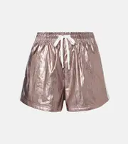 [The Upside] The Upside Billie metallic running shorts AU 8 beige