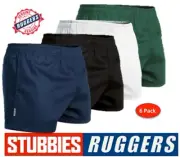 6 PACK -*GENUINE* STUBBIES RUGGERS ELASTIC WAIST DRILL MENS WORK SHORTS - SE206H