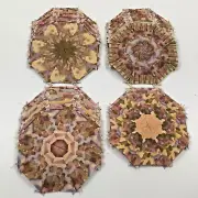 30 New Quilt Blocks 4.5" Kaleidoscope Stack 'N Whack Octagons Unfinished