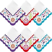 Fiesta Mexican Party Supplies - 48-Pack 3-Ply Disposable Paper Napkins, Cinco de Mayo Decorations, Perfect for Taco Parties & Beverage Use, Vibrant Colors, 6.5x6.5 in