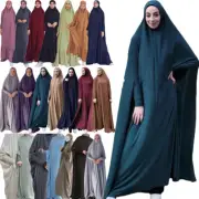 Ramadan Caftan Muslim Women Prayer Dress Overhead Abaya Islamic Kaftan Robe Gown