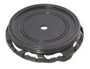 B&P Lamp 5 1/2" Top Inset Dia., Oriental Wooden Base With Waxed Black Finish