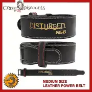 POWER WEIGHT LIFTING LEATHER BELT BACK SUPPORT GYM TRAINING FITNESS UFC BOXING N