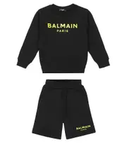 [Balmain Kids] Balmain Kids Cotton fleece sweatshirt and shorts set Y 14 white
